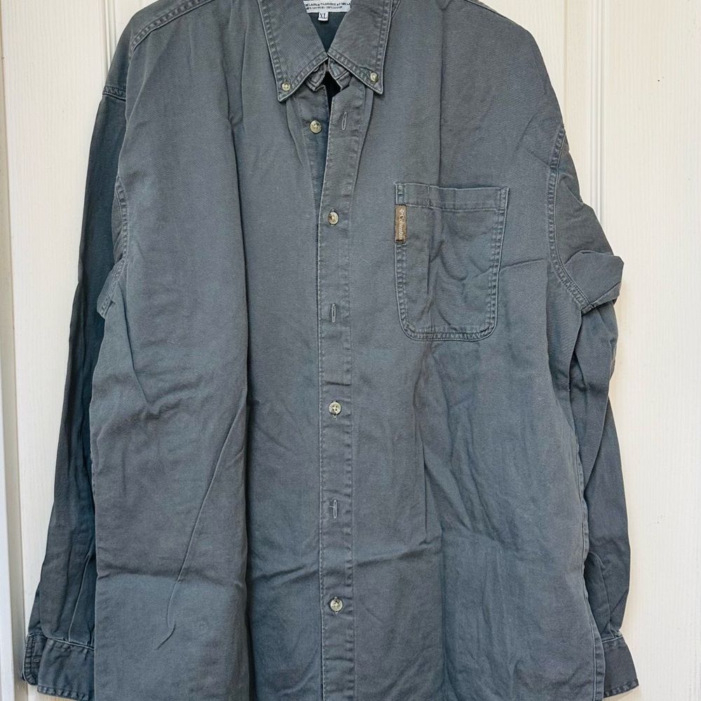 Columbia Unisex Gray Button-Up Shirt Size XL